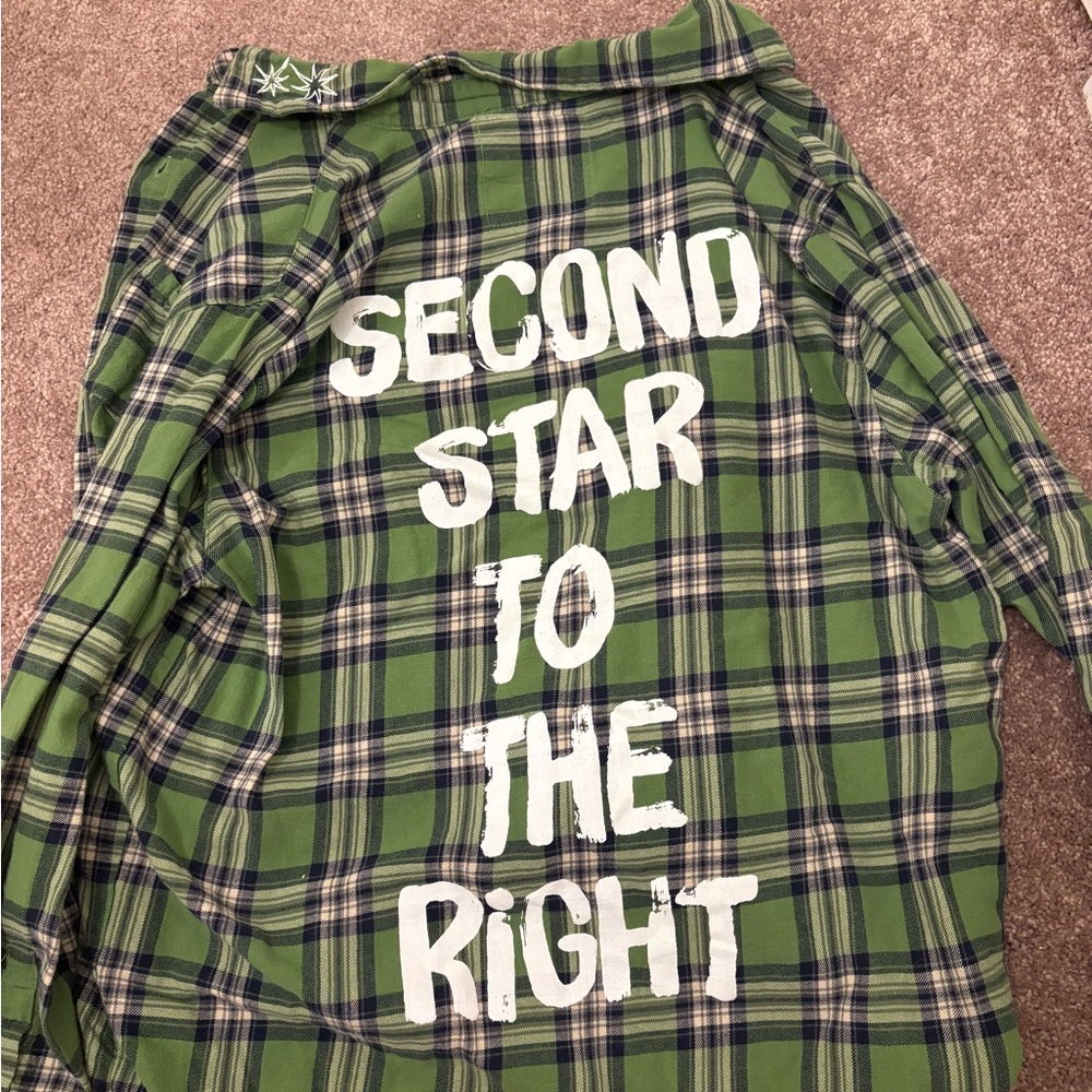 Cakeworthy Disney Peter Pan Second Star to the Right Flannel - Size L